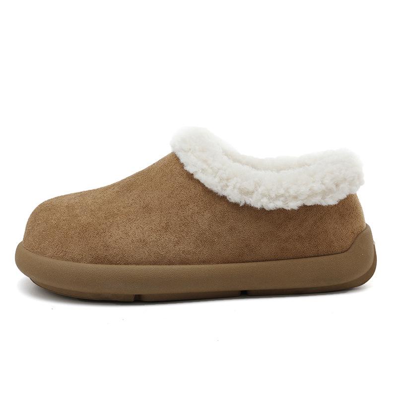 Big-headed Cotton Shoes Women's New Outdoor High-top Non-slip Cat's Paws Are Warm and Fleece and Thickened Heels