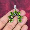 Peridot anheng edelstenssmykker, 925 solid sterling sølv anheng, håndlagde smykker fødselsstein anheng, gave til ham