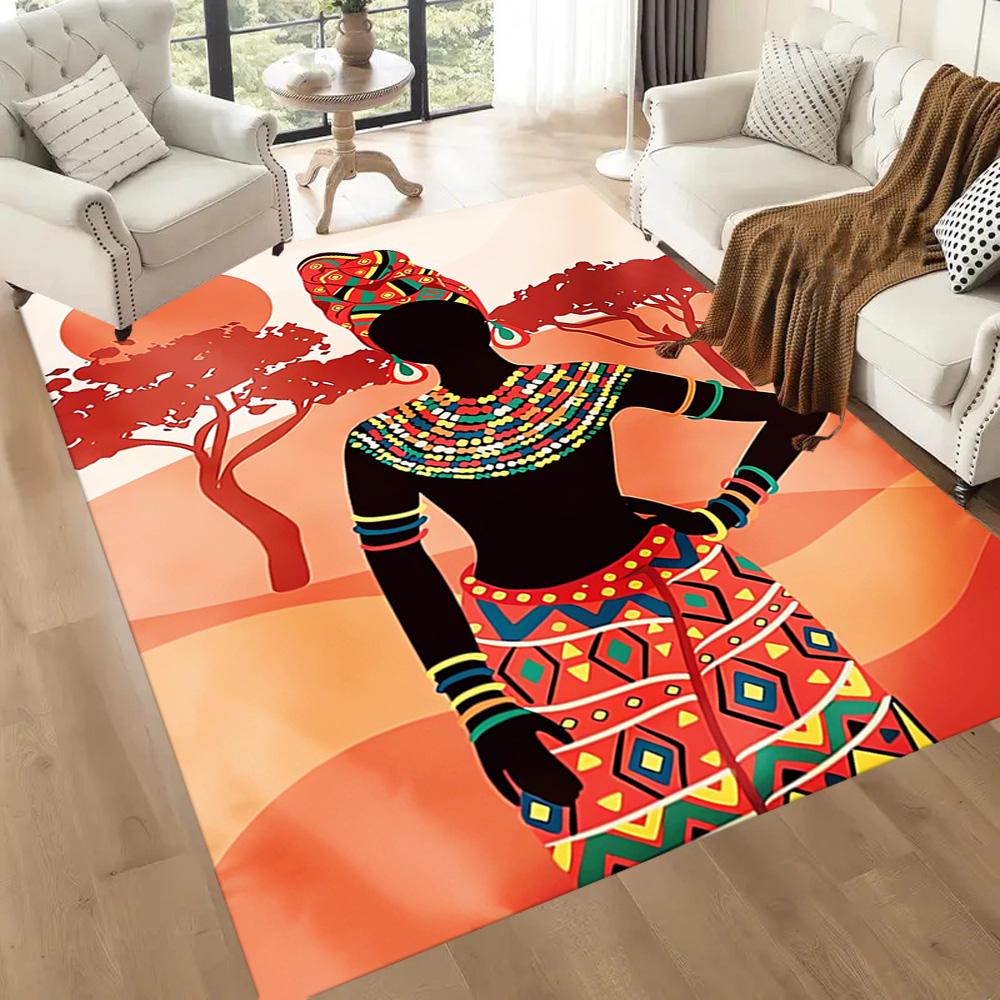 African Style Area Rug Perfect for Entryway Study room Game Room Hallway Anti-slip Rug Office home decor Perfect Gift for Valentine's Wedding Birthday