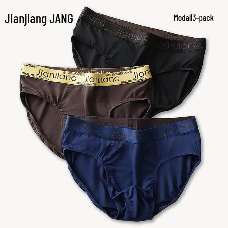 Jianjiang Men's 7A Antibacterial Modal Briefs (3-Pack)