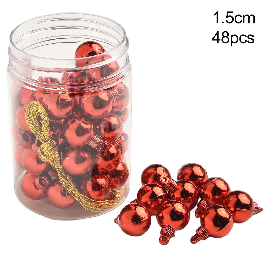 48 PCS/set Christmas Ball Bauble Christmas Ball Tree Decor Glitter Hanging Tree Pendant Ball Party Xmas Decoration