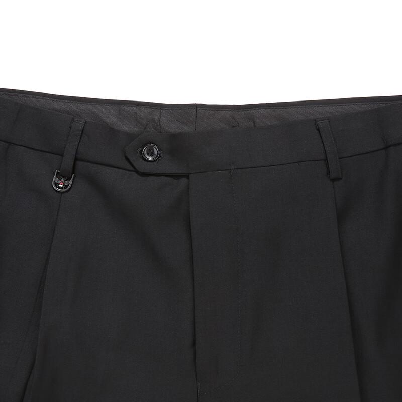 Dibenze Men's Plus Size Business Casual Straight Trousers