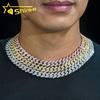 Worldwide Shipping Cheapest Price 12MM CZ Cuban Link Chain Fashon Iced Out Brass Hip Hop Men Cuban Link Necklace