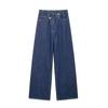 Women's Clothing Women's Double Collar Waist High Waist Wide Leg Jeans