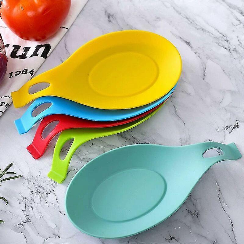 Dww-(Pink) Silicone Kitchen Utensil Tray, Spoon Holder, Dish Drainer, Kitchen Utensil Placemat, Hot Plate