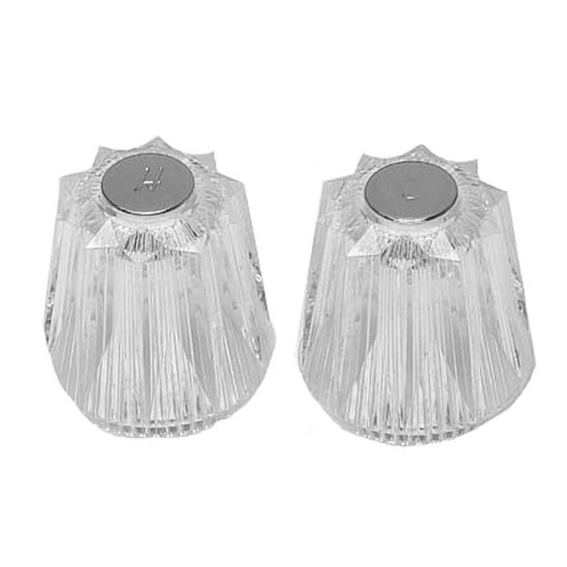 2/3Pcs Hot and Cold Shower Knob Acrylic Faucet Replacement Knobs for Bathroom and Kitchen Use Easy to Installation