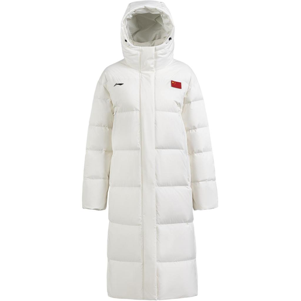 Li-Ning Warmth Retaining Water Resistant Windproof Anti-Static Stand Collar Comfortable Outdoor Casual Versatile Long Winter Down Jacket AYMV752-2