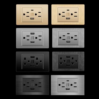 5V 2.1A Usb Type-C Charger Thailand Standard 118Mm Household Panel Thai Universal Wall Switch Power Switch Socket Series