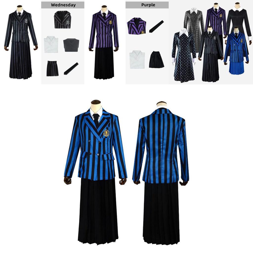 Wednesday Addams The Addams Family Costume School Uniform Dress