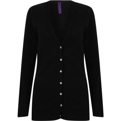 Ladies/Womens V-Neck Button Fine Knit Cardigan