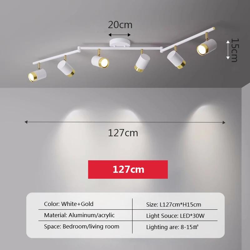 Nordic Strip LED Multihead Ceiling Lamp Spotlights For Hall Living Room Bedroom Balcony Corridor Cloakroom Decor Lights Fixtures