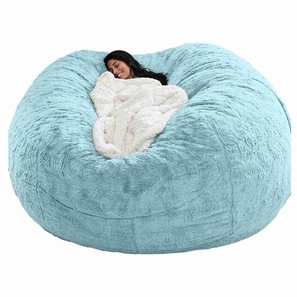 Sedia a Sacco Grigia Senza Imbottitura Sacco a Sacco Gigante Pouf Divano Letto Puff Futon Seduta per Stanza Tatami Arredamento Relax Lounge Solo Sacchi Custodia