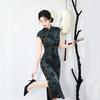Elastic waist pinch, national style, new Chinese Suzhou long cheongsam, improved young women's high-end sense, daily wear in summer