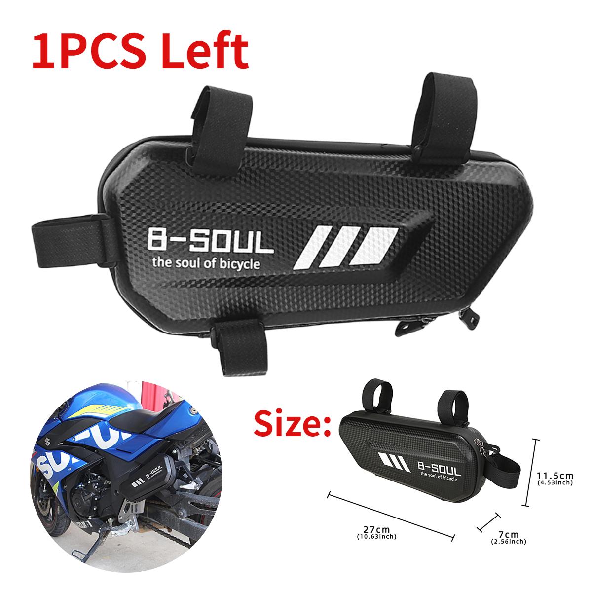 RZAHUAHU Motorcycle Side Bags Universal EVA Hard Shell Waterproof Electric Bike Hanging Bag Mountain Bike Triangle Pouch Bag