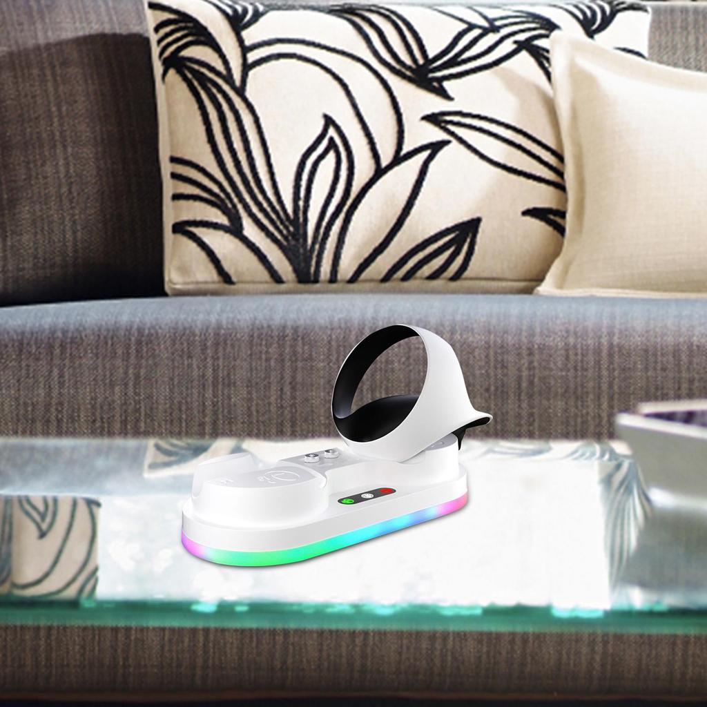 Controller Charger Charging Dock Compatible For Ps Vr2 Handle Charging Stand With Indication Light RGB Lamp