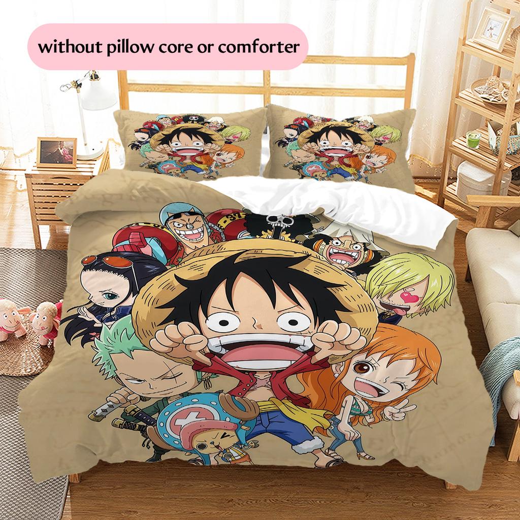 One Piece Pattern Bedding Quilt Set Home Decoration Gift (1 * Duvet Cover + 2 * Pillowcase Without Core)