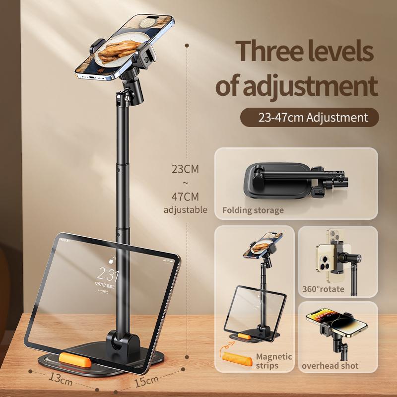 Portable Foldable Phone Holder with Adjustable Angle & Stable Support