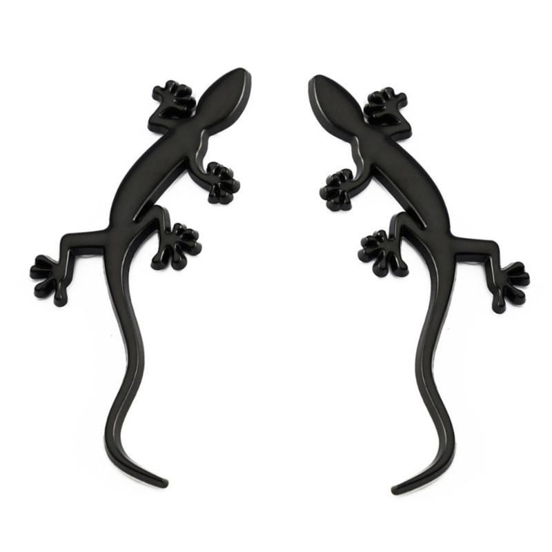 3D Geckoes Metal Scooters Car Decals Badge Emblems Stickers Pack Of 2 For Creative And Individualized Vehicle Decoration