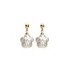 Baroque plum blossom natural freshwater pearl earrings women's s911 silver needle light luxury design high-end stud earrings new