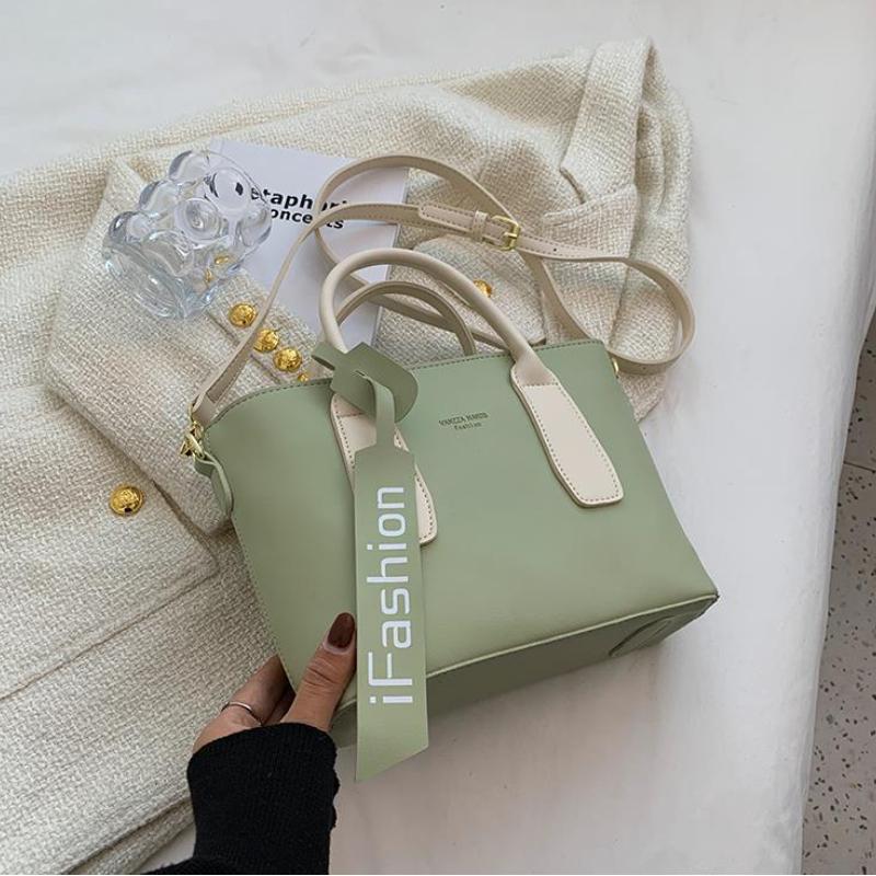 

Высококачественная женская сумка, универсальная портативная сумка-ведро, популярная сумка-мессенджер высокого качества, вместительная сумка через плечо для поездок на работу светло-зеленый