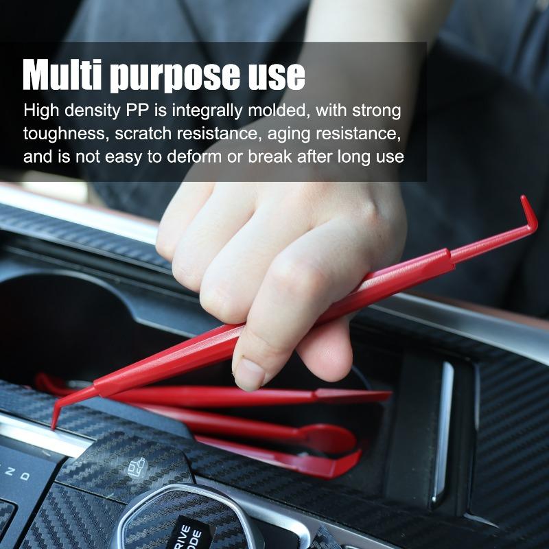7Pcs Car Film Trimming Tool Car Wrap Vinyl Scrapers 3D Carbon Fiber Decal Film Micro Squeegee Felt Kit Wrap Vinyl Tools Red