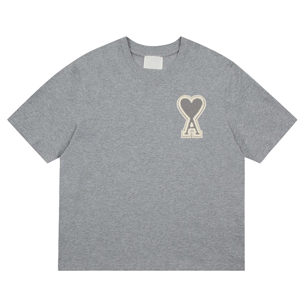 Sommer Neues Buchstaben Gewebtes Mikro-Etikett Reine Baumwolle Kurzärmeliges Lockeres Paar T-Shirt