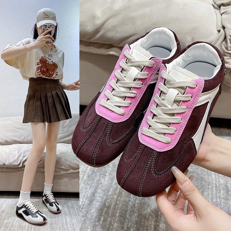 Gu Yunshu Deconstruction Aesthetic Virtue Shoes Women's 2024 New Retro Casual Versatile Forrest Gump Shoes Sports Jogging Shoes