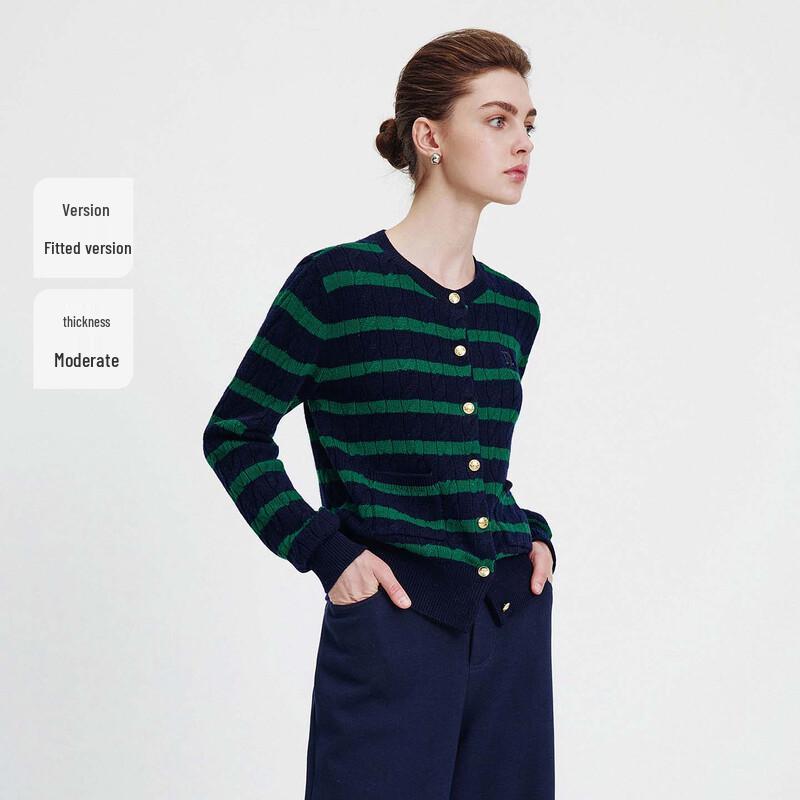 Navigare Women's Celebrity Style All-Wool Knitted Cardigan