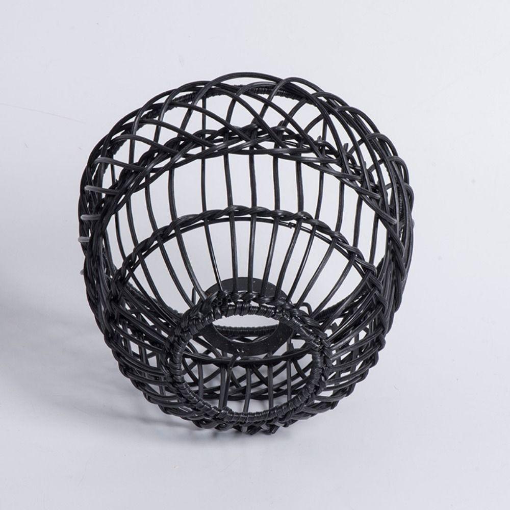 Plastic Simulated Rattan Lamp Cover Vintage Geometric Light Cover Pendant Light Cover  Home Bedroom