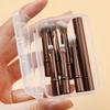 Set di 6 pennelli da trucco mini da viaggio | Tubi in alluminio staccabili, Pennelli per occhi portatili con custodia per una pulizia igienica