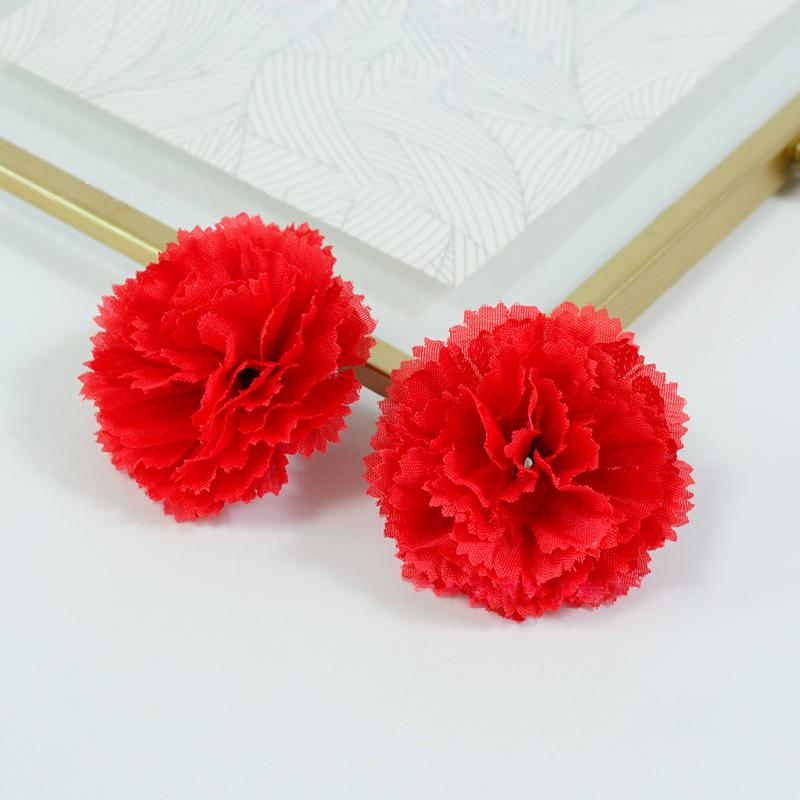 

50Pcs Marigold Flower Heads Bulk Indian Silk Artificial Flower for Diwali Diy Wreath Garland Craft Home Room Wedding Party Decor