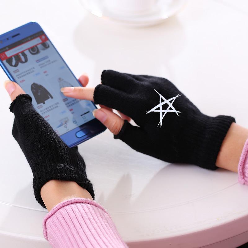 Fingerless Wool Gloves: Touchscreen-Compatible Knitted Cycling Gloves for Autumn and Winter Warmth