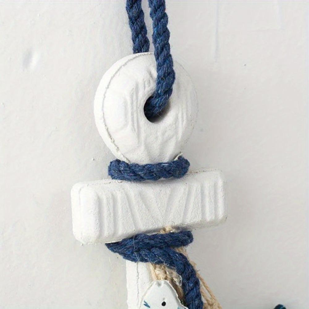 1PC Mediterranean Boat Anchor Ship Wheel Retro Wood Nautical Wall Hanging Ornament Decoration Steering Sailing Home Decor