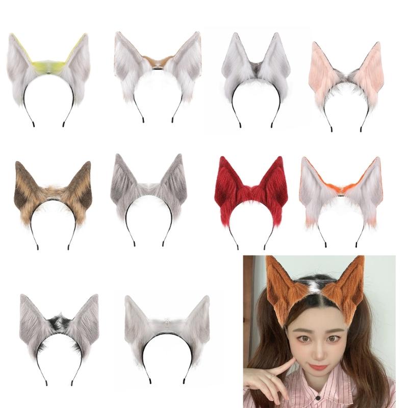 Cute Animal Ear Headband Soft Furry Cosplay Hair Accessory For Anime Conventions Theme Parties