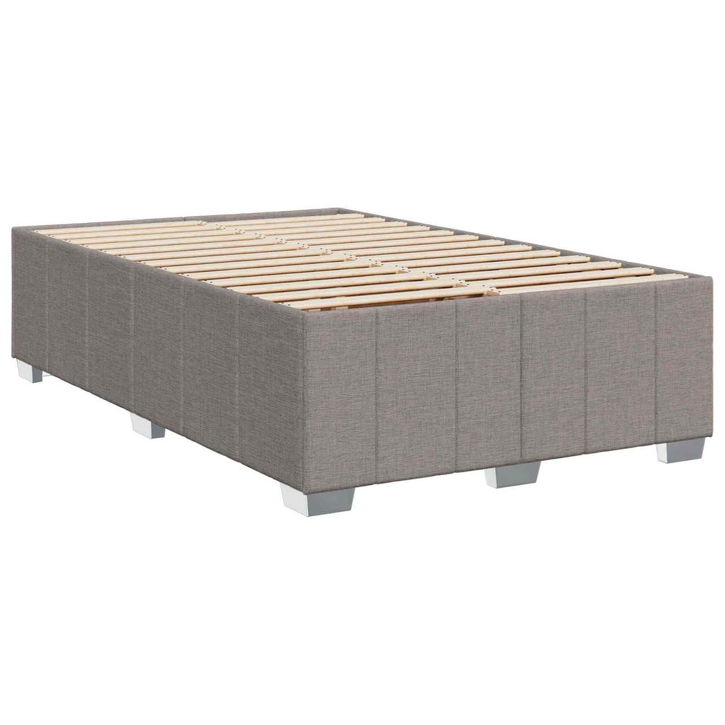 Box Spring Bed with Mattress Taupe 120 x 190 cm Fabric