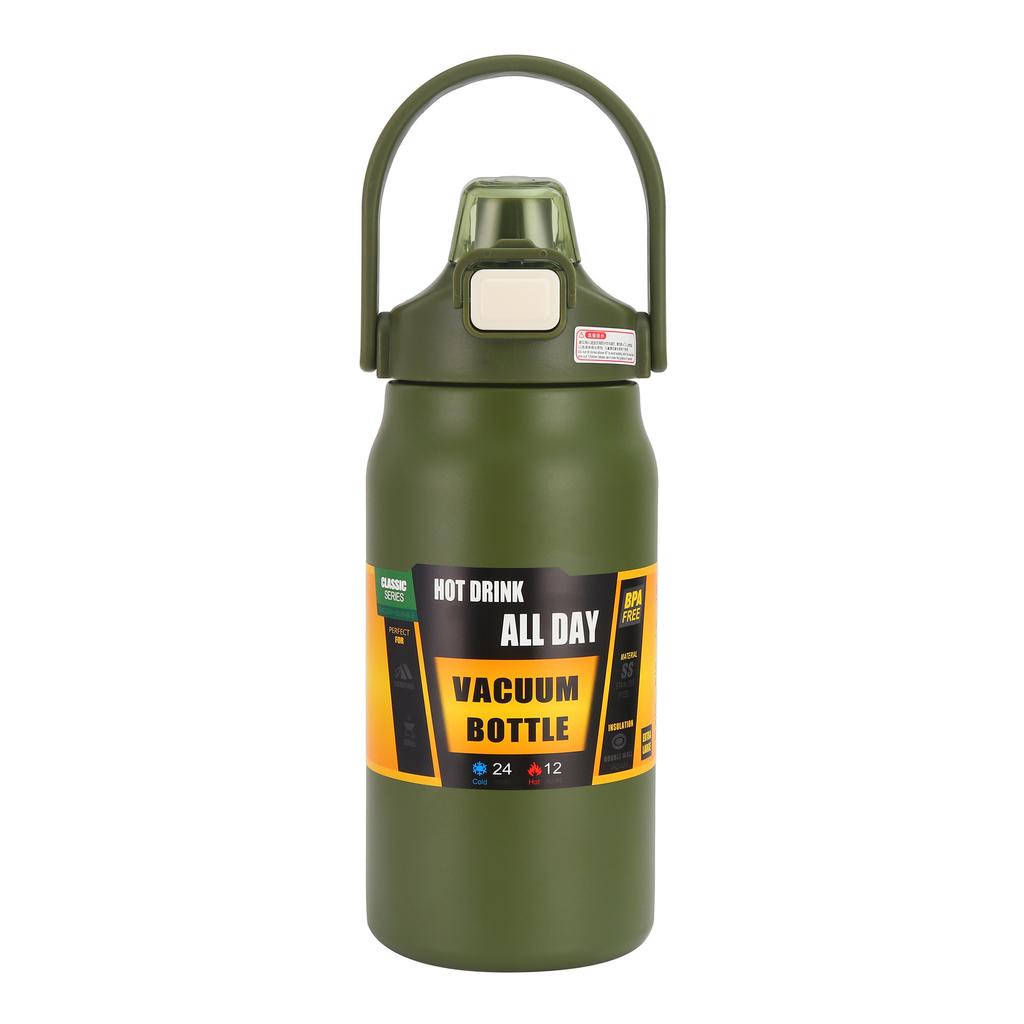 Large Travel Tumbler Thermos Mug Thickened Steel Double Wall Sports Water Bottle Vacuum Flask