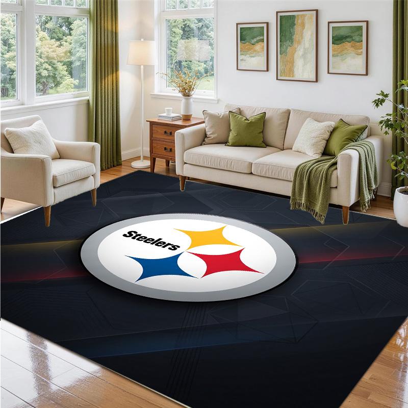 Pittsburgh Steelers Design Kristalfluweel Tapijt Zacht Decoratief Matje voor Slaapkamer Entree