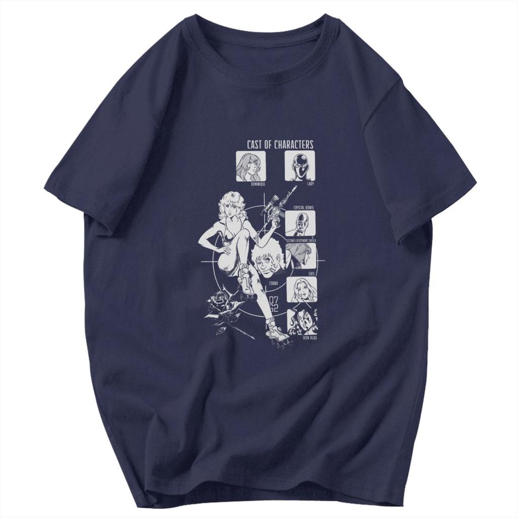 Men T Shirt Space Adventure Cobra Manga Idea Y2K Graphic Oneck Unisex Clothes T Shirts