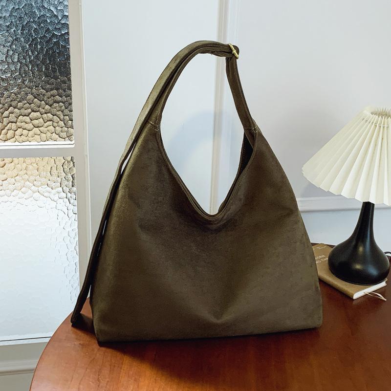 Underarm Bag Women's New Retro Student Class Tote Bag Large Capacity Shoulder Bag Bento Bag Dumpling Bag