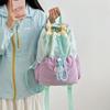 Schoolbag outdoor hiking wind drawstring bundle mouth color matching leisure outing lightweight backpack high value badminton racket bag women