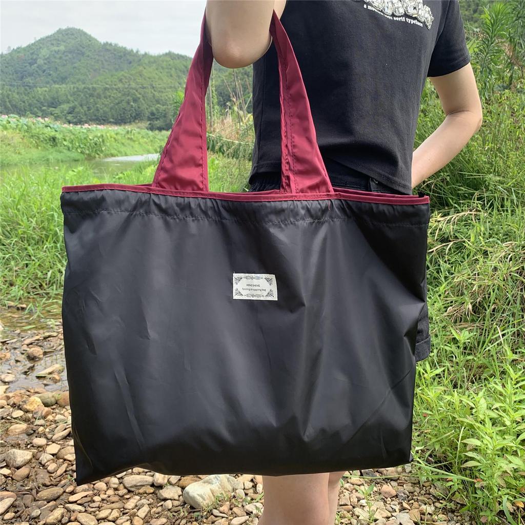 Najlepiej sprzedająca się ekologiczna poliestrowa składana torba na zakupy – bardzo duża, przenośna torba na ramię