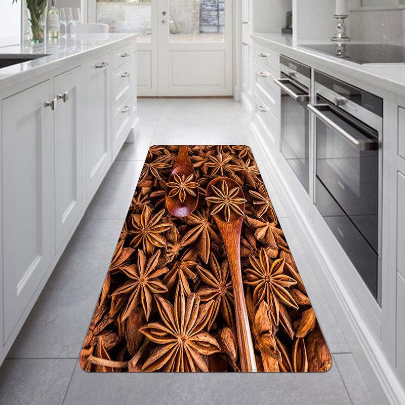 Kitchen Long Carpet, Water And Oil Absorbent, Washable For Restaurant Closet Dressing Room Anti-Slip Floor Mat Home Decor
