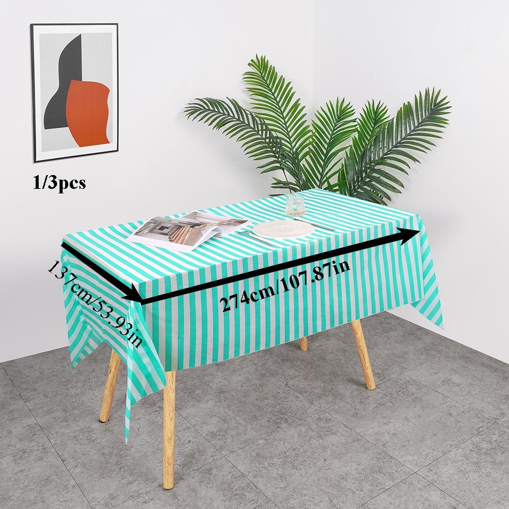 1/3pcs Plastic Tablecloth Disposable Tablecloth Party Picnic Table Waterproof Mat Wedding Home Decoration