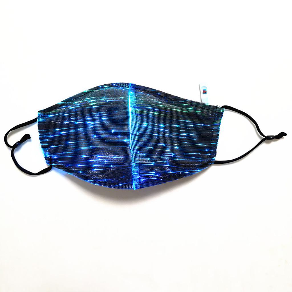 LED Colorful Glowing Nightclub Party Bar Bungee Rechargeable Protective Mask