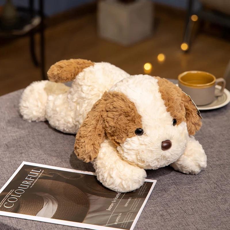 Creative Lying Dog Plush Toy Soft Puppy Pillow Stuffed Animal Pet Doll Cushion Adorable Room Decor Baby Girls Birthday Gift