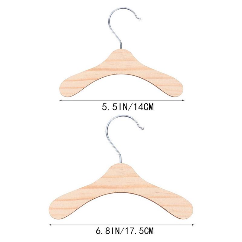 Pet Hanger Wooden Dog Cat Fashionable Cute Dog Wear Clothes  Pet Apparel Hangers Mini Dog Coat Trouser Hangers