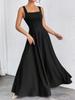 Elegant Square Neck Sleeveless Ultra Long Women's Fashion Dress