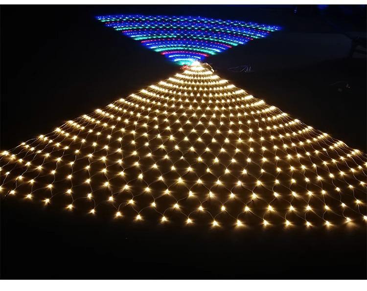 Twinkling LED Fishing Net Star Lights: Waterproof Outdoor Fairy Lights for Lawn and Square Decoration