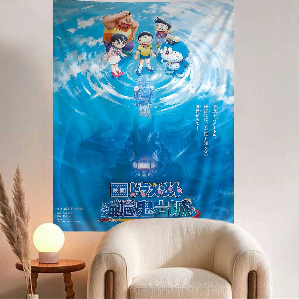Classic Anime DDoraemon Hanging Bohemian Tapestry Bohemian Wall Tapestries Mandala Kawaii Room Decor 74x94cm(29x37in)