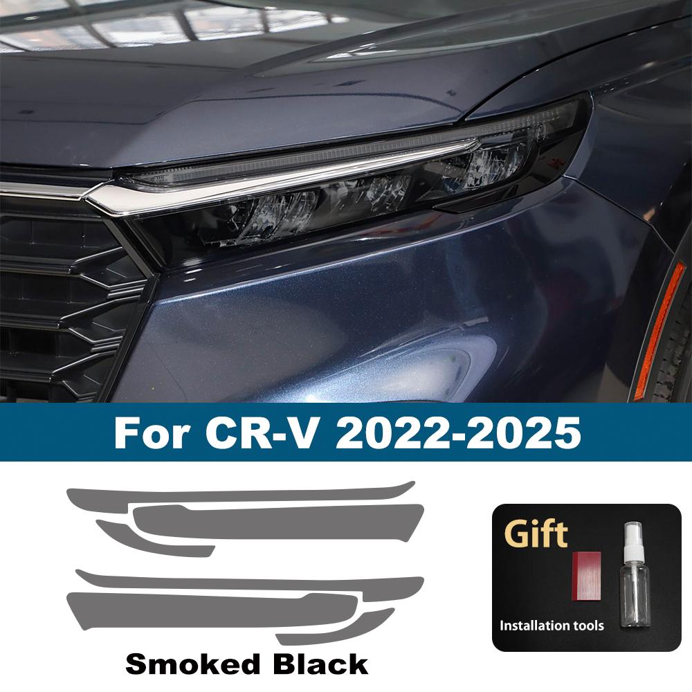 For Honda CR-V/HR-V/Vezel/Civic/Accord/Fit/Jazz/Pilot TPU Headlight Protective Film Smoke Black Anti-Scratch Vinyl Wrap Cover